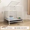 Jaula para Gatos Super Grande Espacio Libre Villa para Gatos Hogar Interior Integrada con Espacio para WC Ahorro de Espacio Casa para Gatos de Balcón Cama para Gatos
