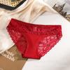 En stock transfronterizo sexy dama estampado animal ropa interior seda de hielo sin costuras transpirable costura de encaje bragas para mujer