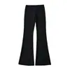 Conjunto de tres piezas para mujer de punto elástico: top sin tirantes/cárdigan corto/pantalones largos ajustados ligeramente acampanados para principios de otoño