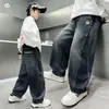 Ropa de Otoño para Niños Jeans 2026 Nuevos Pantalones para Niños Otoño e Invierno Rectos Sueltos Medianos y Grandes Niños Pantalones Casuales para Niños