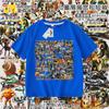 Clásicos Americanos de Montaña y Mar Tongtongge Stickman Ropa Infantil Marca de Moda Ropa Periférica Camiseta de Manga Corta para Niños Camiseta Básica Top