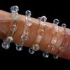 Juguetes sexuales para adultos unisex con collar, para colgar externamente en el anillo de bloqueo de cuentas, anillo de ojo de oveja, anillo bloqueador del prepucio, anillo de retraso