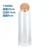 Botella de Vidrio de Borosilicato Alto con Tapón de Corcho, Recipiente Sellado para Té sin Plomo, Frasco para Especias de Cocina Doméstica, Botella para Almacenamiento de Granos