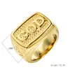 Accesorios para explosivos transfronterizos acero inoxidable 316 moda europea y americana anillo cruzado anillo hombres punk acero de titanio palabra