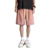 Shorts Bordados com Letras Pretas para Homens, Novo Estilo de Verão, Corte Solto, Tamanho Grande, Esportivo Casual, Calças de Cinco Pontos de Secagem Rápida para Meninos