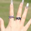 Anillo estilo ins europeo y americano para mujer, nicho de alta gama, lujo, diamante, mariposa, personalidad, comodín, nuevo al por mayor
