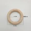Anillo de madera de haya gancho para cortina madera maciza DIY anillo de madera anillos de fitness para niños ventana romana multiusos
