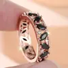 Anillo Redondo Marquise Negro de Lujo Accesible Retro Círculo Completo Nicho Alta Moda Exquisito Diseño Versátil Anillo