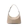 Bolso bandolera de piel de vaca, nuevo estilo navideño, bolso tejido de cuero genuino para mujer, bolso de hombro y axila de alta gama de gran capacidad