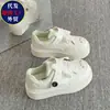 Zapatos Blancos de Suela Gruesa con Dibujo de Gato Lindo para Mujer, Zapatos de Pan Chic de Nicho, Estilo Coreano, Campus Casual, Zapatos Deportivos de Tabla