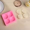 Cartoon Macaron único furo dobrar açúcar chocolate silicone molde DIY líquido silicone mousse assar ferramentas de cozinha