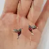 Pendientes de Alta Gama de Estilo Europeo y Americano de Moda con Diseño de Gota de Agua y Pájaro, Pendientes Exquisitos para el Uso Diario, Accesorios de Moda de Nicho