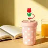 Serie de Flores de Tulipán de Colores Tapas Suaves de Goma para Popotes 10mm Tapas Universales a Prueba de Polvo para Popotes Decoraciones para Popotes en Stock