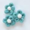 Liquidación en stock Sello de fieltro de lana DIY música terminado fotografía arte floral accesorios de flores hechos a mano decoraciones de florecillas flores de 4 cm
