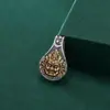 Colgante de Plata Pura S990 de Doble Cara Dios de la Riqueza Amarillo Colgante Lateral Clip para Pulsera de Conteo Juguete Cultural Tibetano Accesorios de Plata para DIY