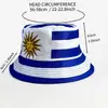 Sombrero de Pescador con Bandera de Uruguay para Hombres y Mujeres, Sombrero para el Sol con Protección Solar, Merchandising para Aficionados de la Copa del Mundo, Sombrero de Cubo de Doble Cara