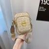 Bolsa de Mujer Estampada Verano 2026 Transfronteriza Retro Francesa Bolsa para Teléfono de Tres Capas Versátil Hombro Ancho Hombro Único Cruzada Bolsa Cuadrada Pequeña