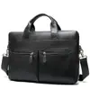 Venta Directa de Fábrica Bolso de Mano para Hombre de Cuero Genuino y Bolso Cruzado para Computadora Maletín de Negocios Maletín de Cuero