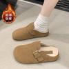Zapatos Birkenan con Plataforma Forrados de Lana Baotou Zapatillas de Casa Ropa de Exterior para Mujer 2024 Nuevo Otoño e Invierno Slip-on Zapatos Birkenan de Lana