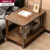 Estante de Almacenamiento para Mesita de Noche Pequeño de Madera Maciza Casa de Renta Moderno Simple Hogar Dormitorio Simple Mesita de Noche Extremadamente Estrecha