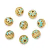 Gota de Aceite de Cobre Encaje Hueco Cuentas Sueltas con Espaciadores de Cuentas Pulsera Hueca Pulsera Accesorios para Joyería DIY Colgante Venta al por Mayor