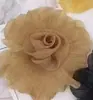 Nuevo tocado de organza tridimensional con flores de rosas de estilo europeo y americano, accesorios de vestido a juego, accesorios decorativos
