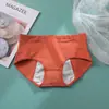 Roupa Íntima de Algodão Lisa Simples Confortável para Menstruação para Mulheres