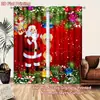 Cortinas de Natal mais vendidas na Amazon TEMU transfronteiriças, decorações de Papai Noel e coberturas festivas para janelas