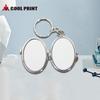 Espelho de Maquiagem em Branco para Transferência Térmica Criativo Amor Metal Pequeno Espelho Portátil Dobrável Dupla Face Mini Espelho de Maquiagem