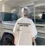 Camiseta de Manga Corta con Estampado de Letras Estilo High Street Americano para Hombre, Marca de Tendencia Verano 2026, Top Oversize de Peso Pesado para Hombre