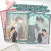 Pareja Verde Chica Hermosa 16K Cuaderno de Cuero Página a Todo Color Anime Dibujos Animados Cuaderno de Cuero Bloc de Notas para Estudiantes