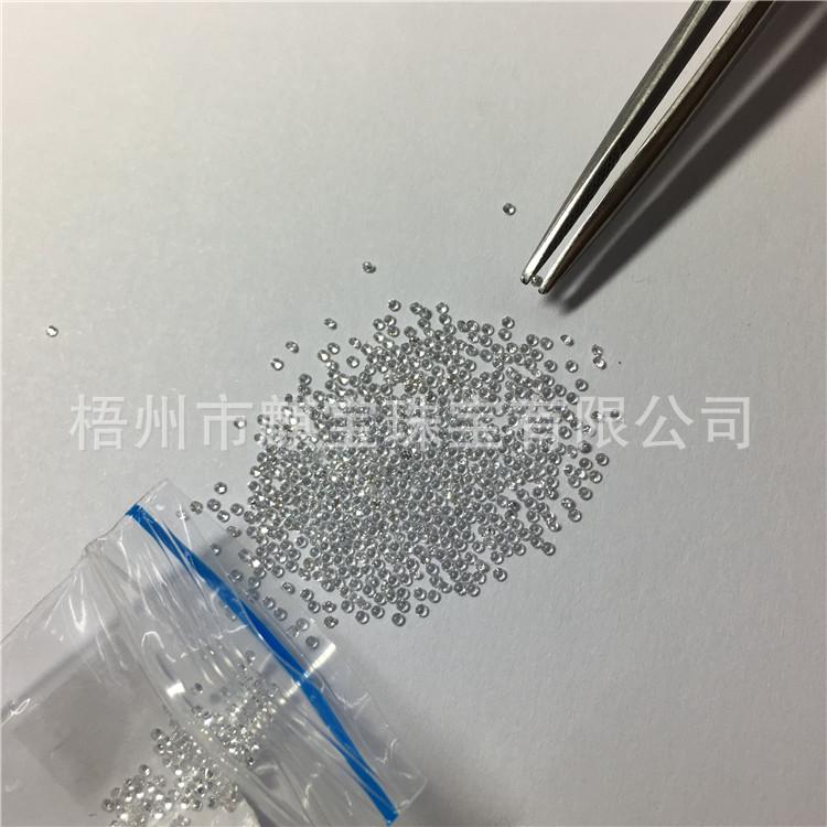 天然白锆 1.0-1.25MM圆 形成品