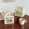 Desenho Animado Confeitaria Sobremesas Ocidentais Estilo Ins Loja de Sobremesas Fáceis Bolo Sobremesa Rolo de Toalha Caixa de Embalagem Portátil Confeitaria