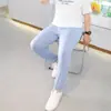 Pantalones de seda helada anti-mosquitos para niños de talla grande, pantalones tipo jogger de verano, pantalones deportivos para niños, pantalones casuales de seda de algodón para estudiantes de secundaria, pantalones para el hogar
