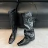 Moda de hebilla de cinturón para botas largas de mujer, botas retro elegantes 2026, botas geniales y guapas, uso bidireccional, pierna recta, desmontable