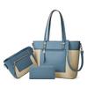 2026 Nuevo Modelo Bolso Tote Transfronterizo Bloqueo de Color Bolso Tejido Bolso de Mano Bolso Cruzado Set de Tres Piezas