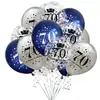 Combinación de traje de globos con confeti transfronterizo para 16 18 30 40 50 60 años, decoración para fiesta de cumpleaños de adultos
