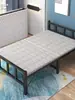 Cama individual plegable para uso doméstico, Cama simple para siestas para adultos, Cama para siestas de oficina, Cama de madera con tablero duro económica