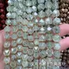 Cuentas Facetadas Octogonales de Cristal Blanco Piedra Natural Ágata Octogonal Exquisitas Cuentas Sueltas Cadena de Cuentas DIY Cuenta Espaciadora Accesorios para Joyería