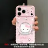 Capa de Celular Fofa com Tema de Gato para Apple 17 Pro Max com Suporte de Silicone para iPhone 16, Capa de Silicone para iPhone 14, Design Fofo para Mulheres