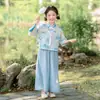 Conjunto Hanfu para Meninos e Meninas 2026 Verão Novo Estiloso Novo Estilo Chinês Traje Tang Hanfu Roupa de Performance Conjunto de Duas Peças