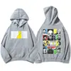 Sudadera con Estampado Gráfico, Manga Larga, Lana, Invierno, Con Capucha, Unisex, Corte Holgado