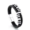 AliExpress desejo popular alta qualidade comércio exterior joias europeias e americanas pulseira trançada de corda de couro masculina pulseira de couro para casal