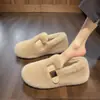 Sapatos Vermelhos de Pelo Angola para Mulheres 2026 Estilosos e Modernos Estilo Coreano Novos Sapatos Vermelhos de Inverno com Forro de Lã