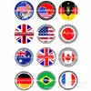 Accesorios para joyería DIY Gema del Tiempo parche de vidrio con patrón de bandera vintage accesorios colgantes fábrica venta al por mayor directa