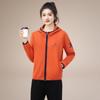 Cárdigan de Primavera y Otoño Abrigo con Cremallera para Mujer Suelto Adelgazante Moderno Top Estilo Occidental Reductor de Edad Suéter Deportivo Casual con Capucha