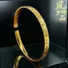 Pulseira Antiga de Ouro para Mulheres Sólida Casamento Imitação Pulseira de Dragão e Fênix Pulseira de Ouro de Herança Ouro Imitação Dragão e Fênix Casamento Joias de Ouro Areia
