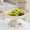 Plato de Frutas para Sala de Estar, Uso Doméstico, Lujo Ligero, Mesa de Café de Alto Valor, Plato de Frutas Alto, Plato Grande para Snacks, Plato de Frutas Secas, Plato de Exhibición