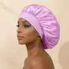 Gorro de Cuidado del Cabello Elástico de Ala Ancha Grande 35cm Color Sólido Gorro de Dormir de Alta Elasticidad de Moda Gorro
