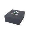 Caja de Regalo Negra Caja de Regalo Grande Personalizada Caja de Cartón Negra Caja de Regalo de Tapa y Base Hecha a Medida Caja de Empaque para Regalo Ramo con Estampado Dorado